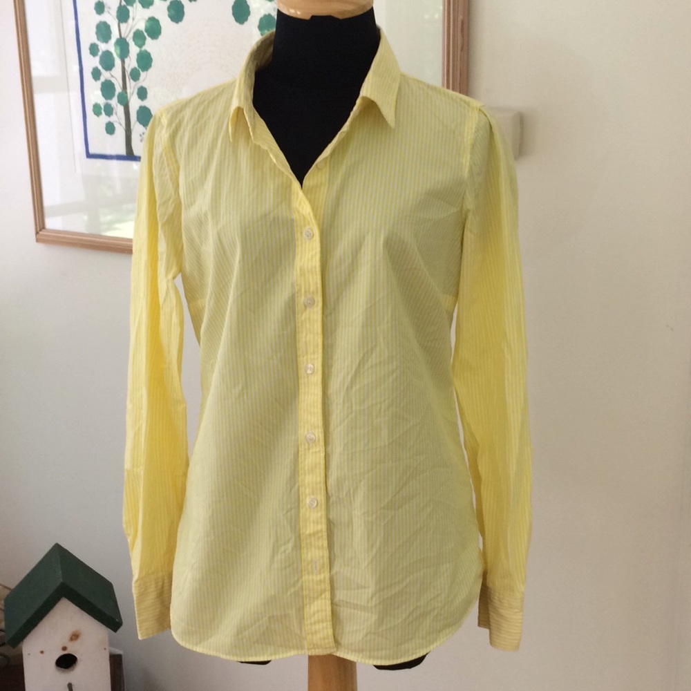4/$15 SUPER SALE Striped Yellow Button-Down Shirt